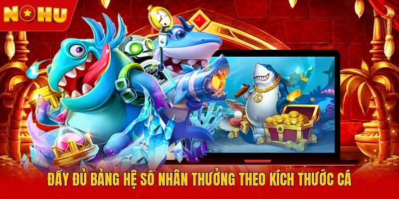 Đầy đủ bảng hệ số nhân thưởng theo kích thước cá